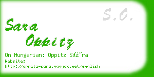 sara oppitz business card